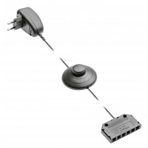 Power supply, DC12V, 1.5 W with switch and splitter 6 x mini AMP