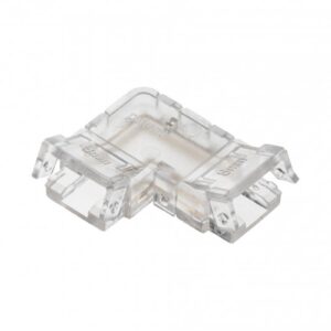 Transparent corner connector for LED strips COB