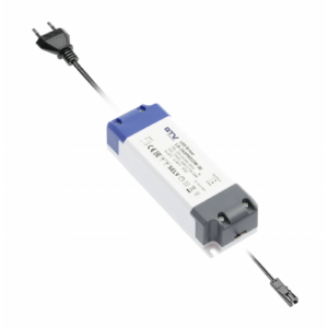 Set, power supply PRO, DC12V, input AC220-240V, 16 W, IP20, with plug and splitter 6 x mini AMP