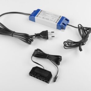 Set, power supply PRO PLUS, DC12V, input AC220-240V, 36 W, IP20, with plug and splitter 6 x mini AMP