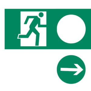 Pictogram evacuation exit universal, 150X300