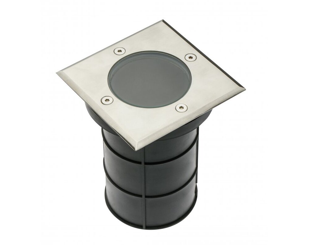 Ground luminaire ALFA, GU10, max. 50 W, IP67, square, stainless steel