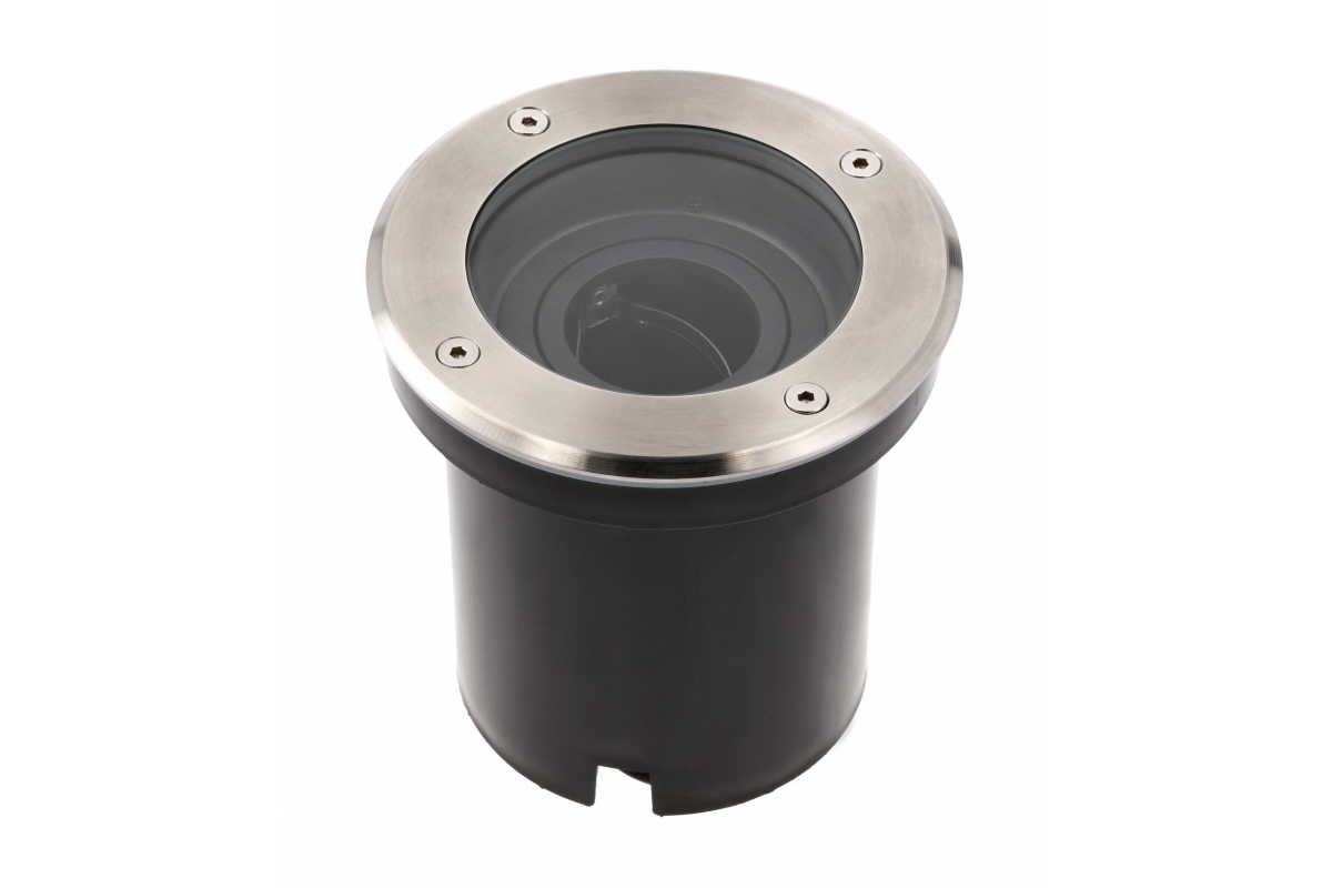 Ground luminaire BETA-K with adjustment, GU10, max. 50 W, IP67, round, stainless steel