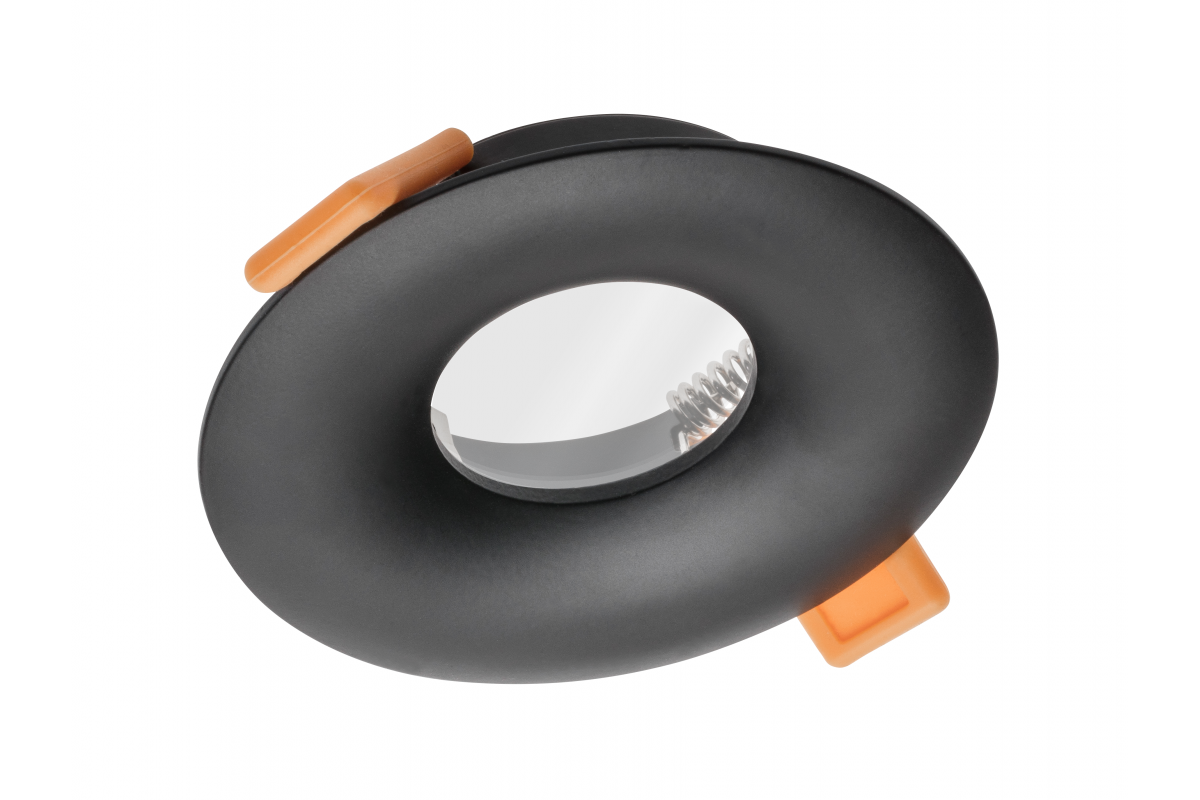 Spot luminaire housing ALESSIO, IP54, round, black