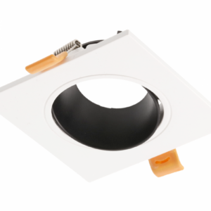 Spot luminaire housing ARIES IP20, PC, square, white/black