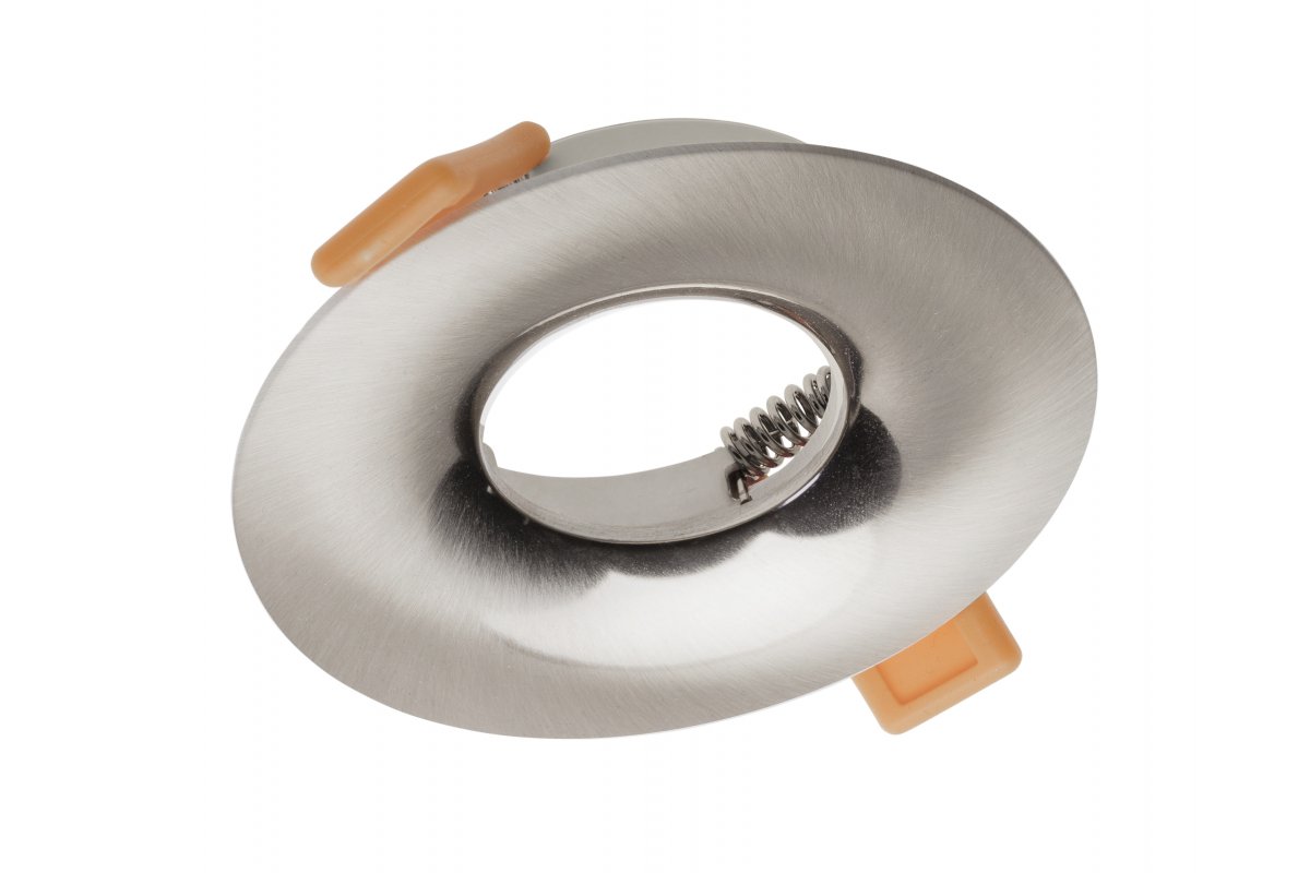 Ceiling spot light fixture AURORA, IP20, round, inox/satin