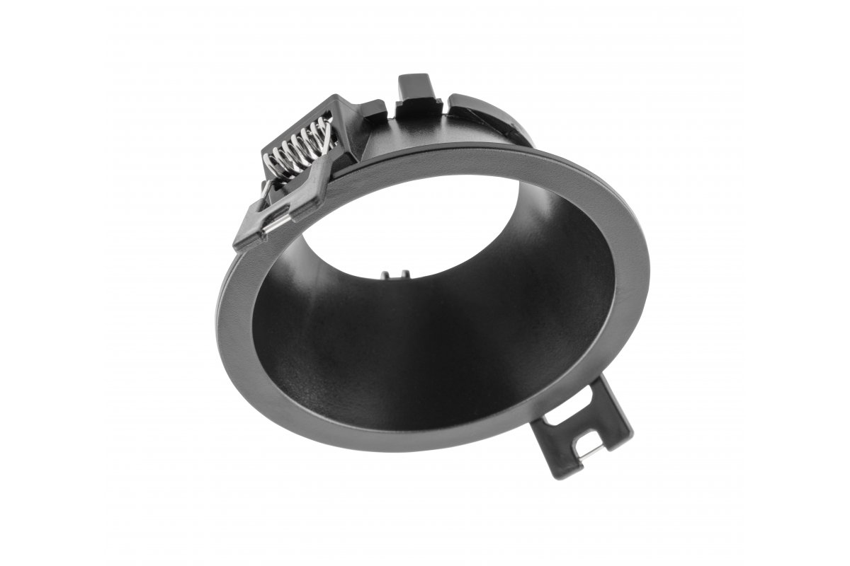 Spot luminaire housing KERLA, IP20, PC, round, Ø85x36 mm, black
