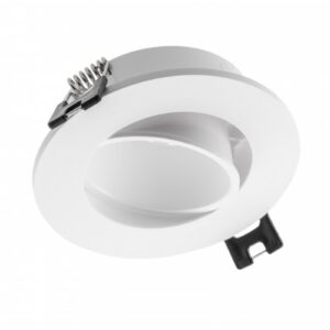 Spot luminaire housing LINTO, IP20, PC, round, Ø90x29 mm, white