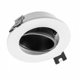 Spot luminaire housing LINTO, IP20, PC, round, Ø90x29 mm, white/black