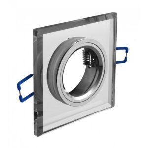 Spot luminaire housing BRILLANTE, IP20, glass, square, white