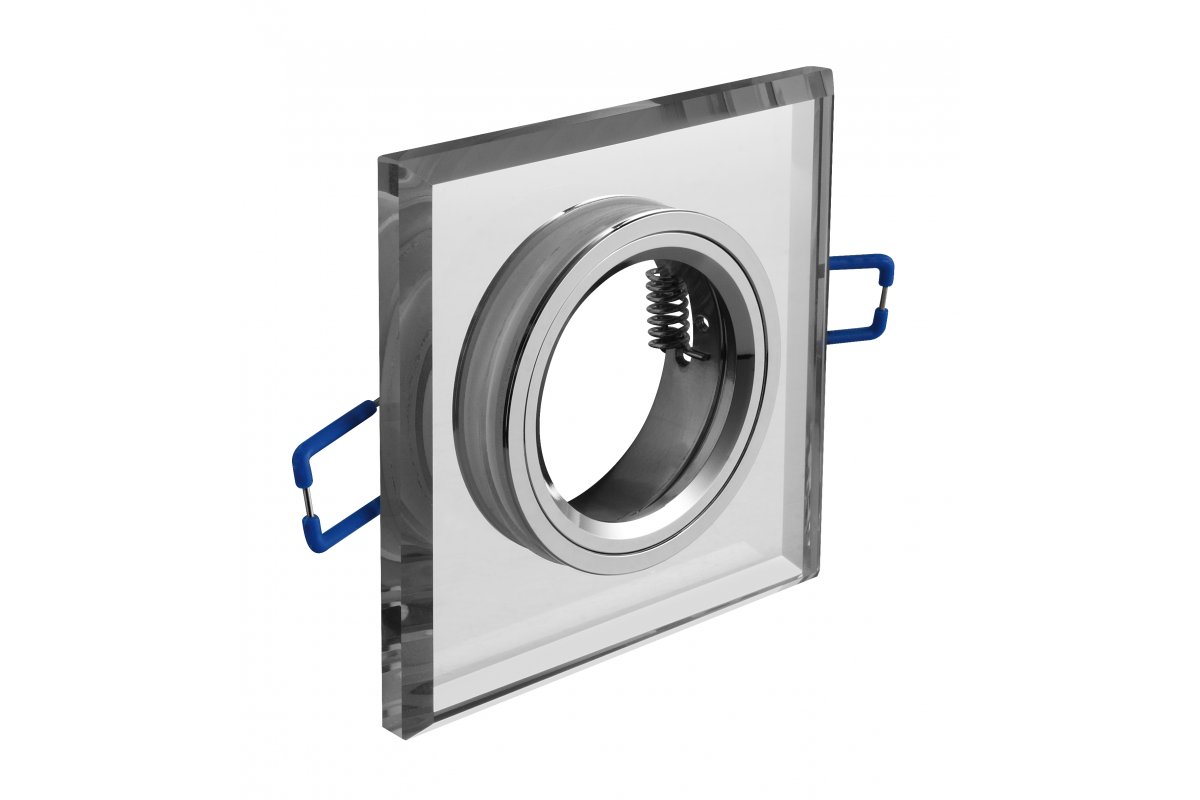 Spot luminaire housing BRILLANTE, IP20, glass, square, white