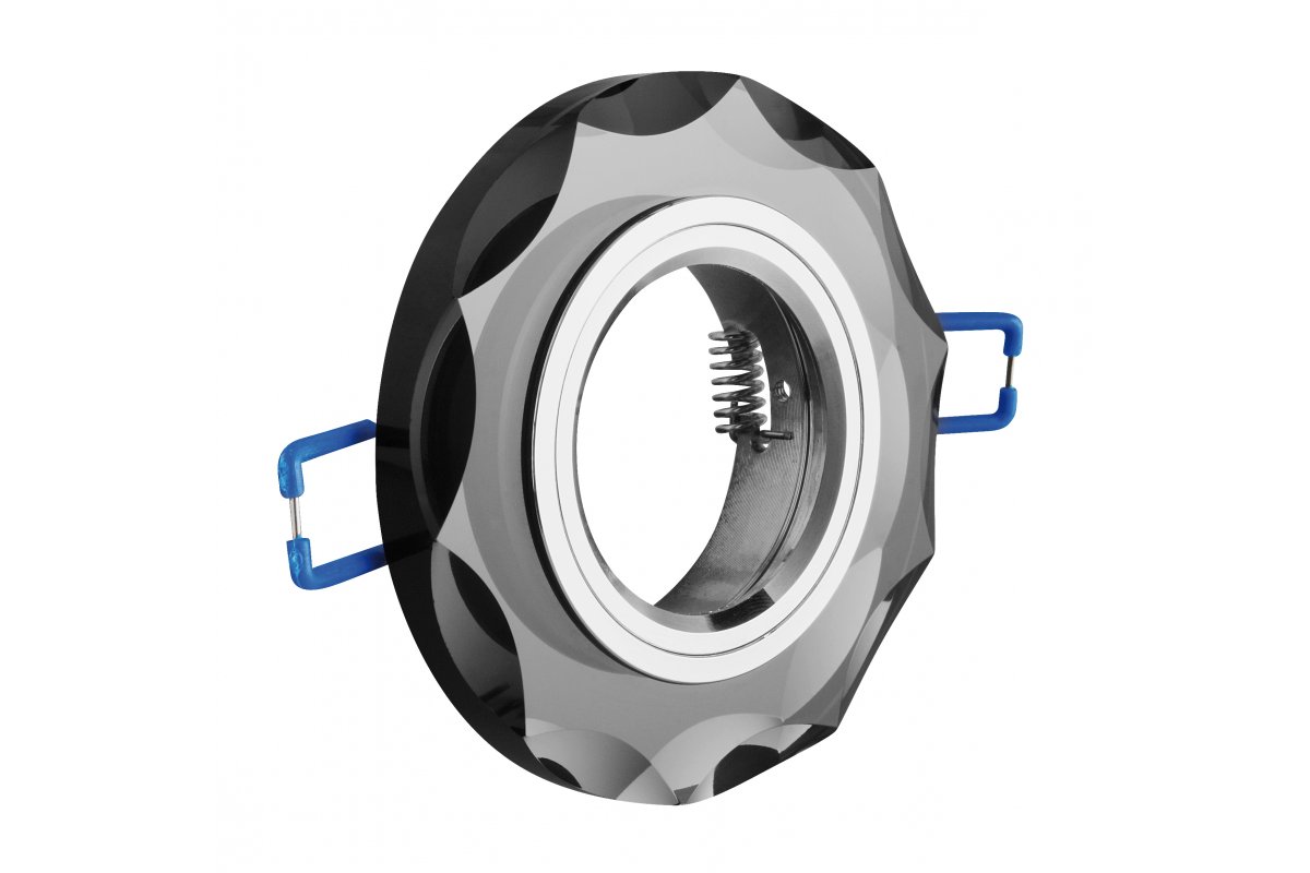 Spot luminaire housing BRILLANTE, IP20, glass, round, black