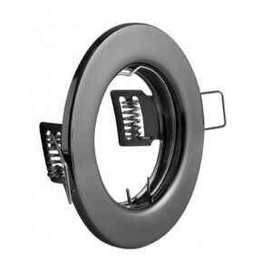 Spot luminaire housing PARMA, IP20, round, black chrome