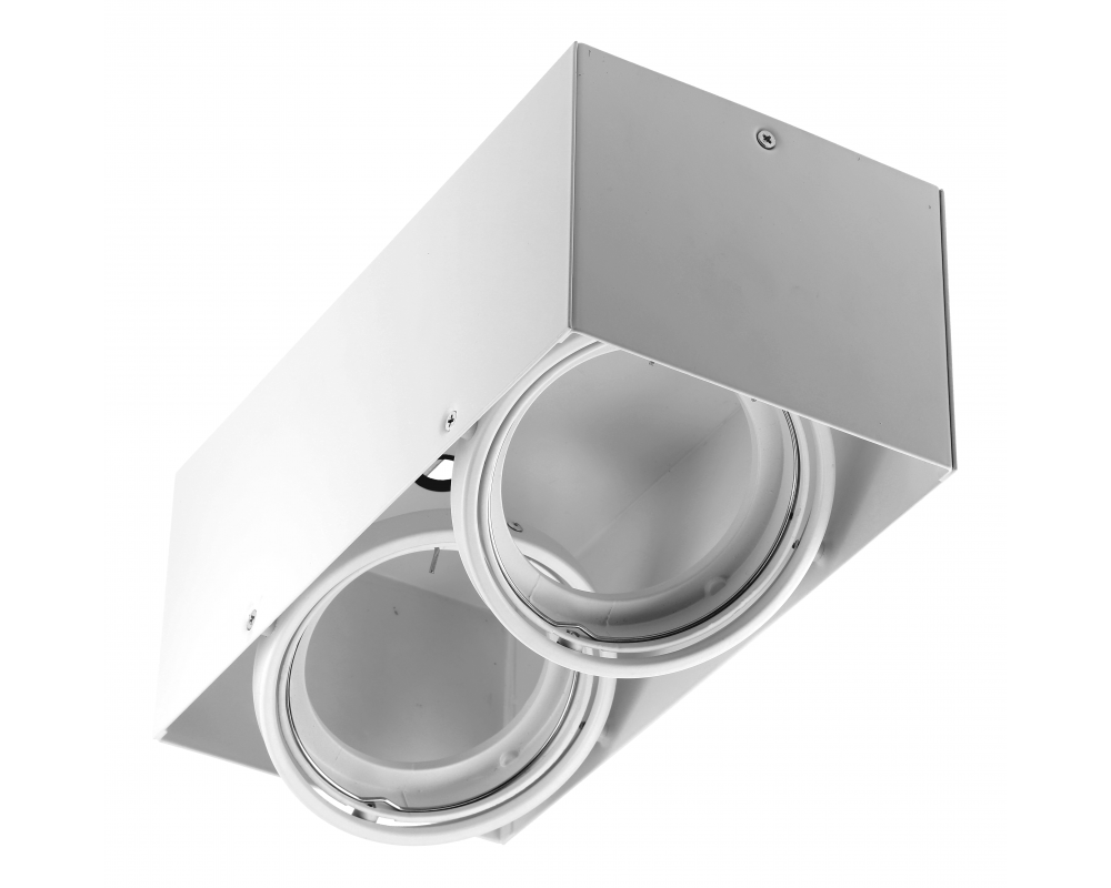 Ceiling luminaire housing PIREO N, surface-mounted, double, IP20, white