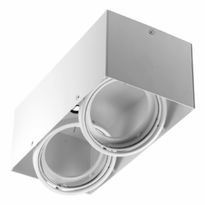 Ceiling luminaire housing PIREO N, surface-mounted, double, IP20, white