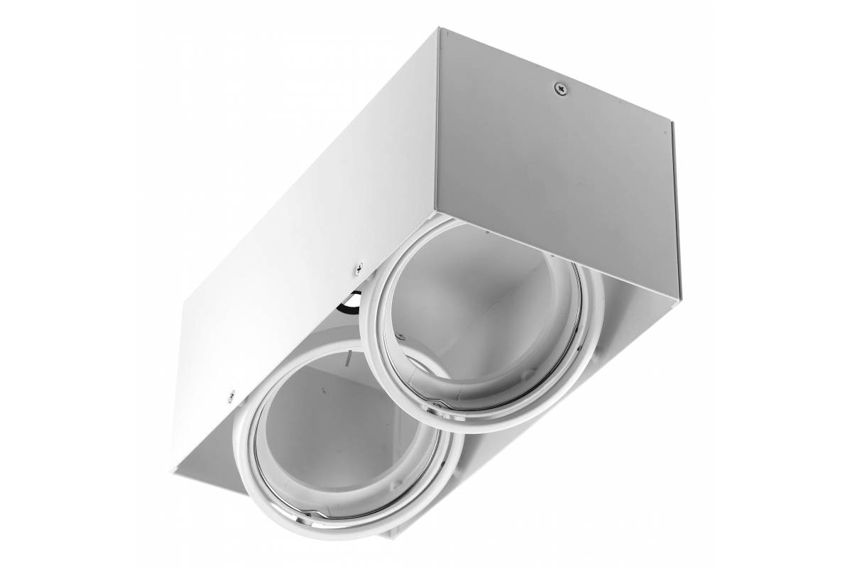 Ceiling luminaire housing PIREO N, surface-mounted, double, IP20, white