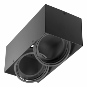 Ceiling luminaire housing PIREO N, surface-mounted, double, IP20, black