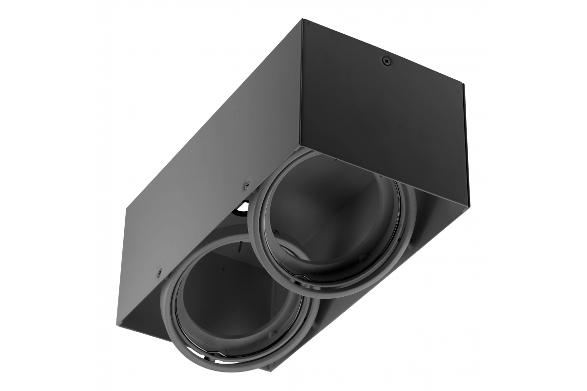 Ceiling luminaire housing PIREO N, surface-mounted, double, IP20, black