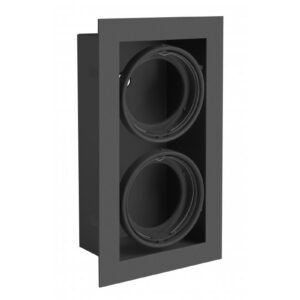 Ceiling luminaire housing PIREO, recessed, IP20, double, black