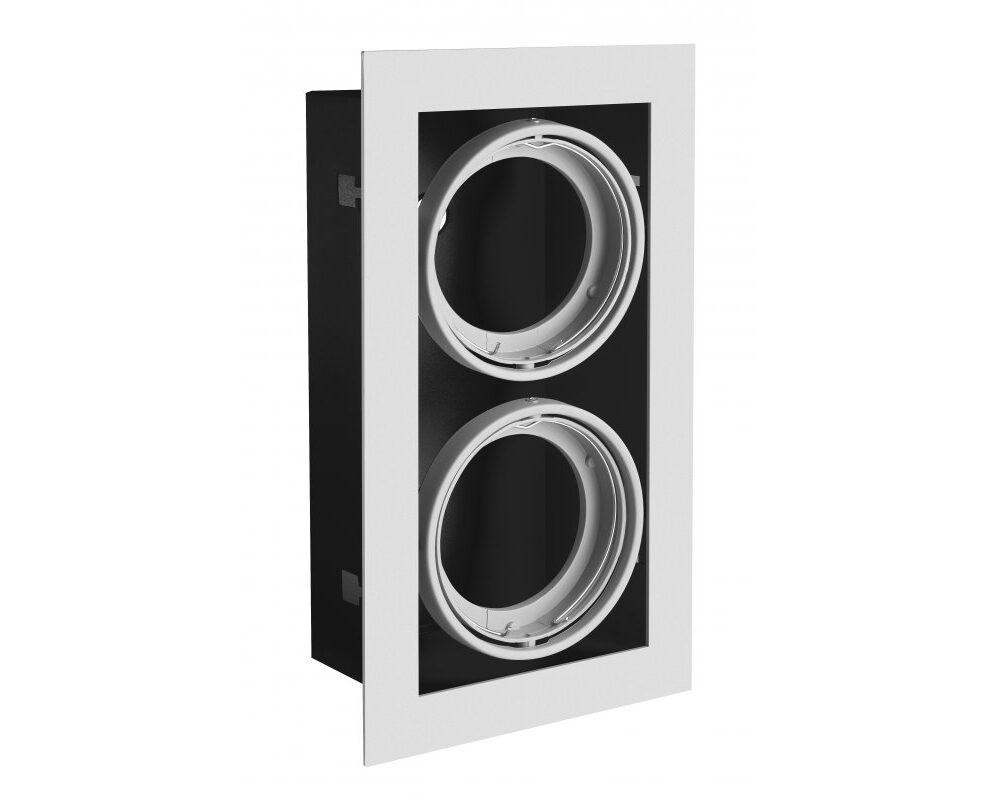 Ceiling luminaire housing PIREO, recessed, IP20, double, gray