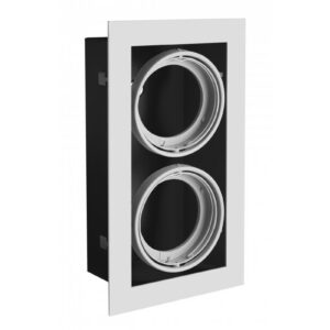 Ceiling luminaire housing PIREO, recessed, IP20, double, gray