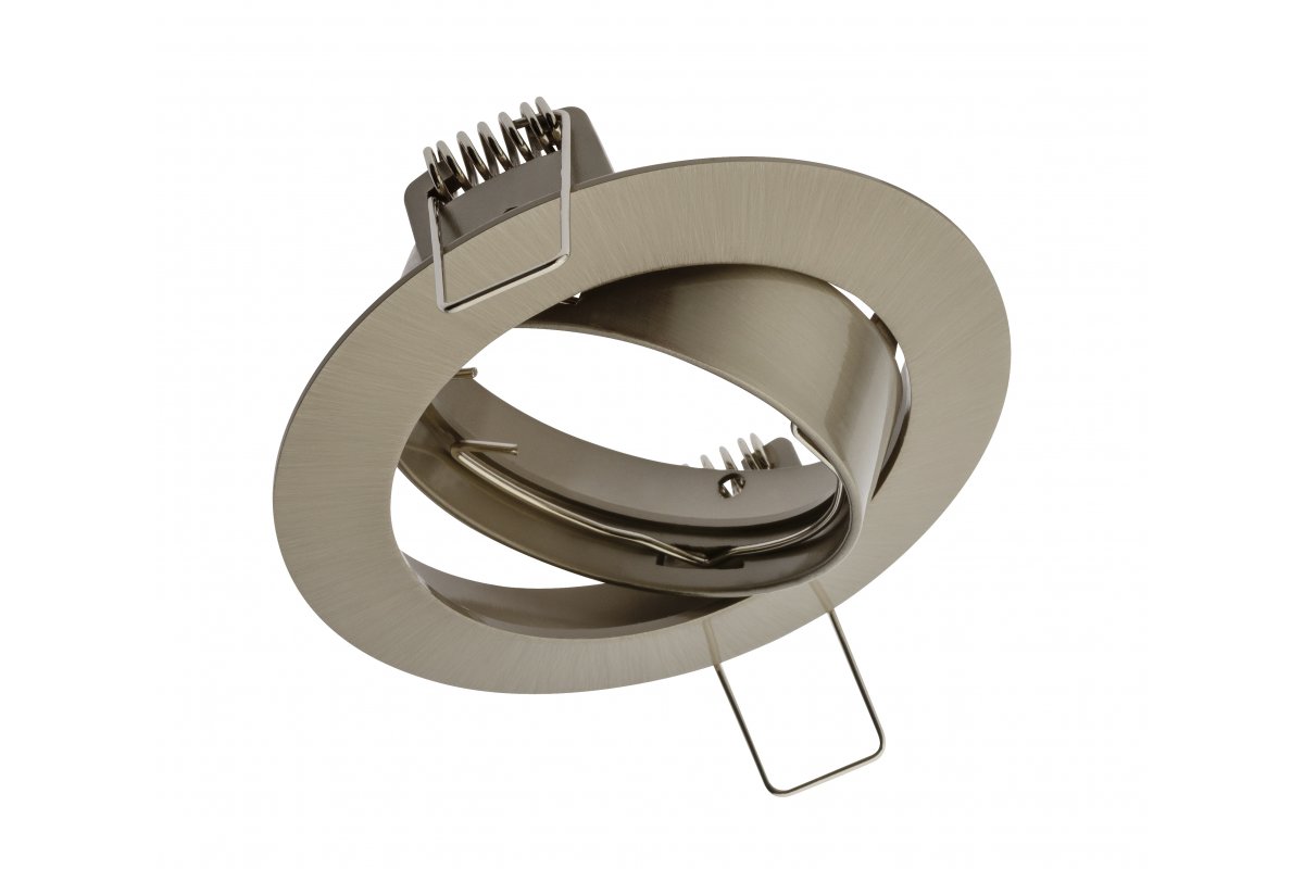 Spot luminaire housing PORTO-K with adjustment, IP20, round, stainless steel