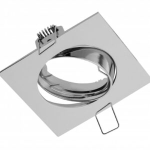 Spot luminaire housing PORTO-K with adjustment, IP20, square, chrome