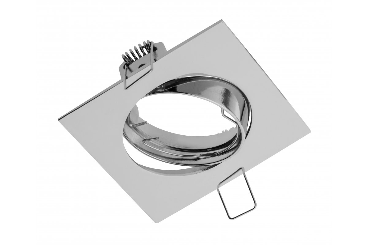 Spot luminaire housing PORTO-K with adjustment, IP20, square, chrome