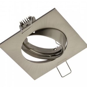 Spot luminaire housing PORTO-K with adjustment, IP20, square, stainless steel