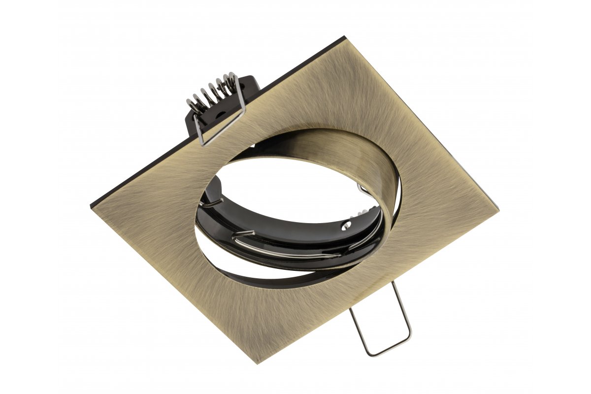 Spot luminaire housing PORTO-K with adjustment, IP20, square, copper