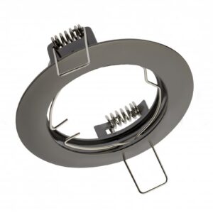 Spot luminaire housing PORTO, IP20, round, black chrome