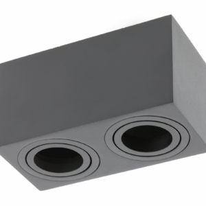 Ceiling luminaire AVEIRO DUO BIS, GU10, IP20, double, square, black