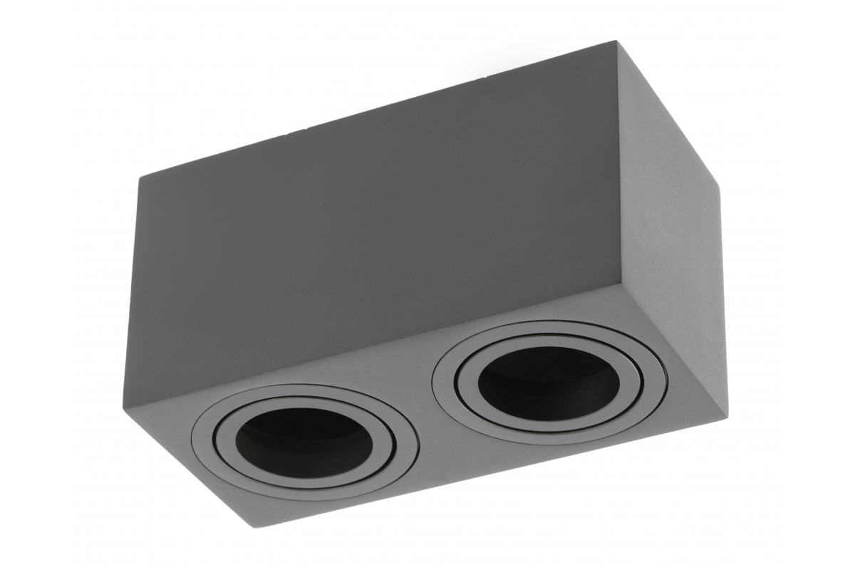 Ceiling luminaire AVEIRO DUO BIS, GU10, IP20, double, square, black