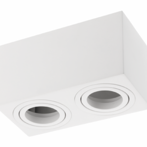 Ceiling luminaire AVEIRO DUO BIS, GU10, IP20, double, square, white