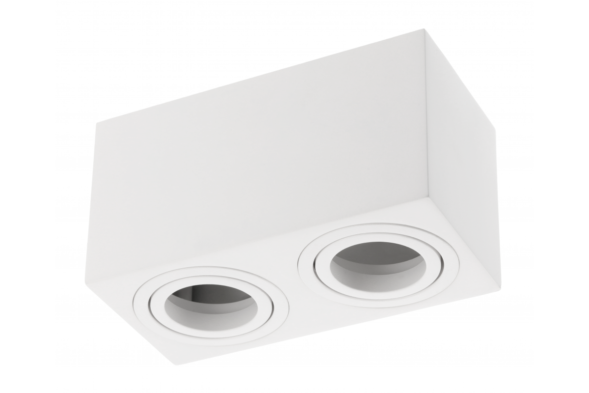 Ceiling luminaire AVEIRO DUO BIS, GU10, IP20, double, square, white