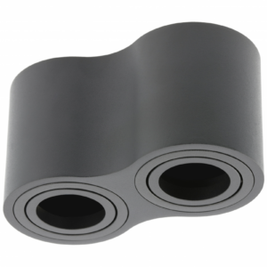 Ceiling luminaire AVEIRO DUO BIS, GU10, IP20, max. 2*20 W, double, round, black