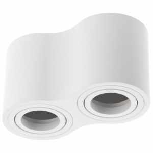 Ceiling luminaire AVEIRO DUO BIS, GU10, IP20, max. 2*20 W, double, round, white