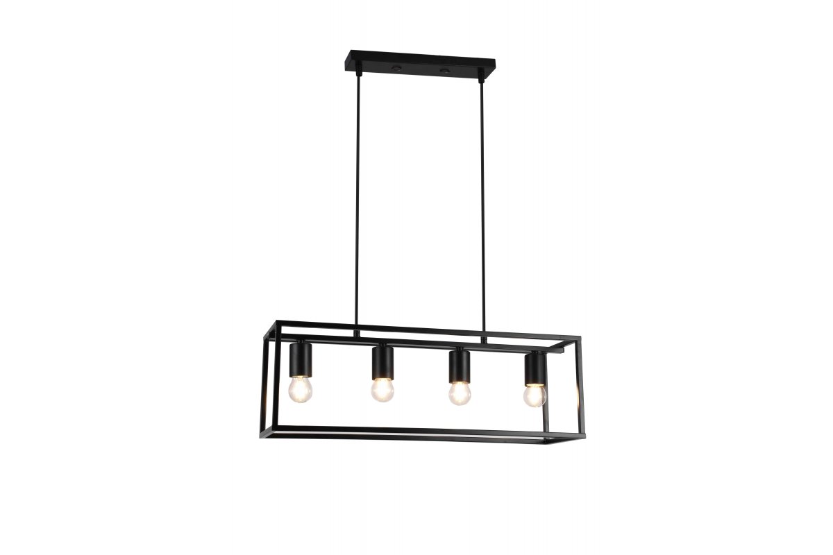Ceiling fixture DIU4 ,3635, AC220-240V,50/60Hz,4*E27, IP20,60CMX18CMX20CM,quadruple, black