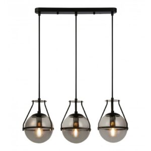 Ceiling luminaire DROP 3 , 7134, AC220-240V, 50/60Hz, 3*E27, max.25W, length 68 cm, black