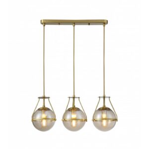 Ceiling luminaire DROP 3 , 6335, AC220-240V, 50/60Hz, 3*E27, max.25W, length 68 cm, gold