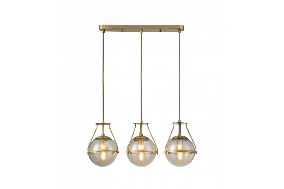 Ceiling luminaire DROP 3 , 6335, AC220-240V, 50/60Hz, 3*E27, max.25W, length 68 cm, gold