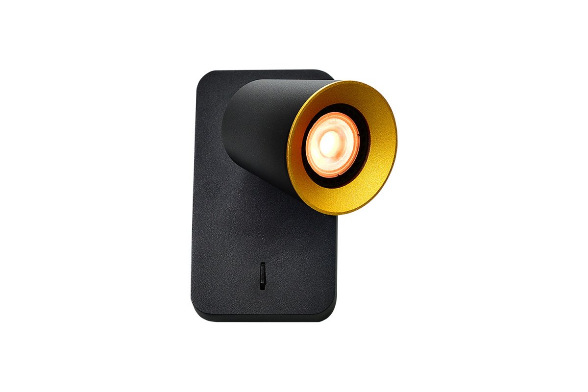 Wall fixture Elli,4533, AC220-240V, 50/60 Hz, IP 20,1*GU10 ,max. 20W, single, black