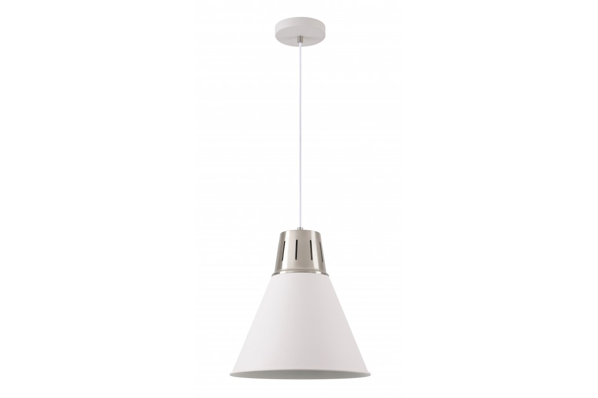 Ceiling fixture GIANNI L,8150,AC220-240V,50/60Hz,1*E27,max.40W,IP20, Diameter32cm,single, white/silver