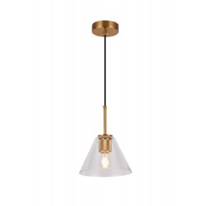 Ceiling fixture GIGLAS 2,8037, AC220-240V,50/60Hz,1*E27, IP20, Diameter 18 CM,single, gold