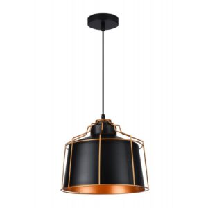 Ceiling fixture GOA ,3512, AC220-240V,50/60Hz,1*E27, IP20, Diameter 32 CM,single, black/gold