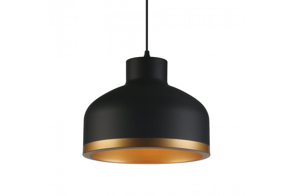 Ceiling fixture GOLDI 1,4090,AC220-240V,50/60Hz,1*E27, IP20, Diameter 30 CM,single,black/gold