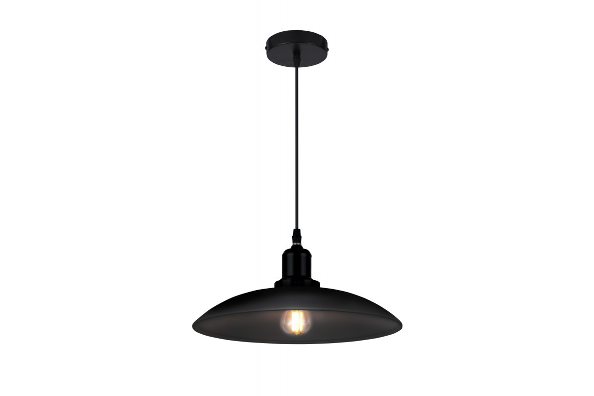 Ceiling fixture HORIZON ,4512,AC220-240V,50/60Hz,1*E27, IP20, Diameter 32 CM,single, black