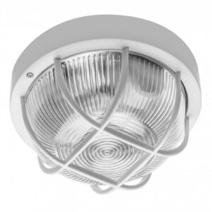 Luminaire IBIZA for E27 lamps with protective mesh, max. 40 W, AC220-240V, IP44, glass shade