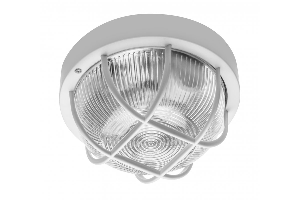 Luminaire IBIZA for E27 lamps with protective mesh, max. 40 W, AC220-240V, IP44, glass shade