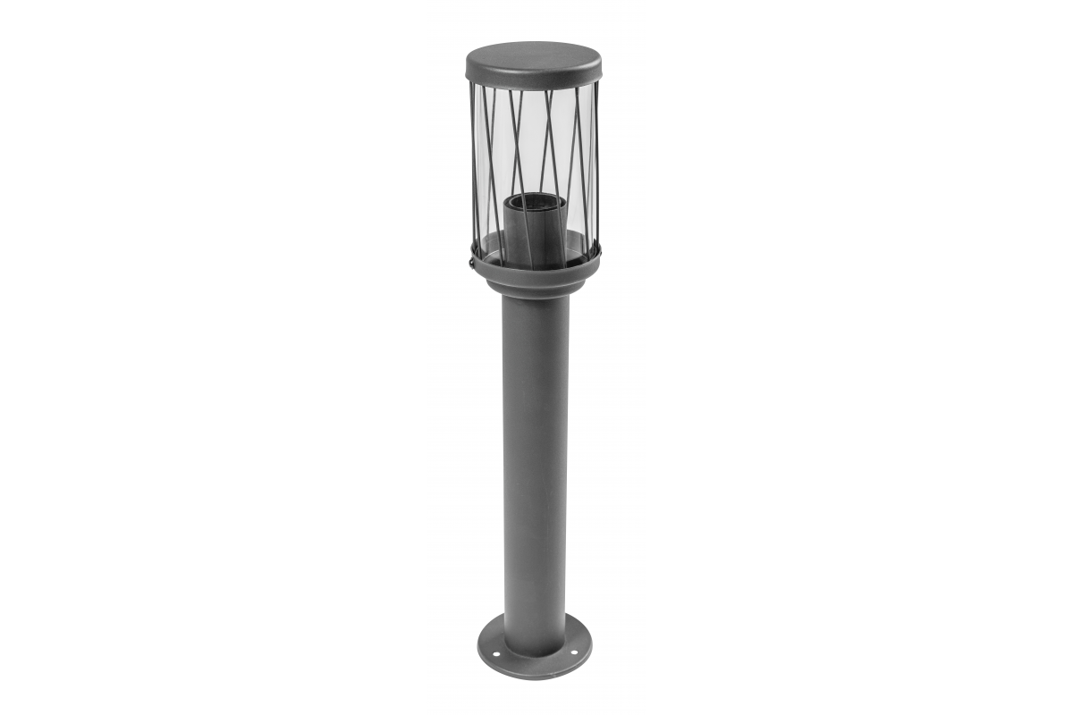 Garden luminaire KERTA, E27, max. 12 W, IP44, graphite, post 500 mm